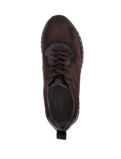 Мужские кроссовки MIRATON замшевые коричневые - фото 2 - Miraton
