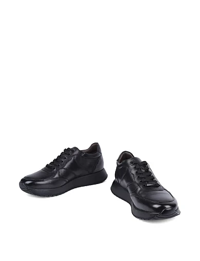 Мужские кроссовки MIRATON кожаные черные - фото 5 - Miraton