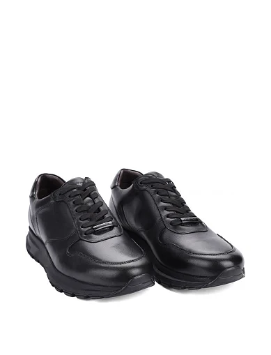 Мужские кроссовки MIRATON кожаные черные - фото 3 - Miraton