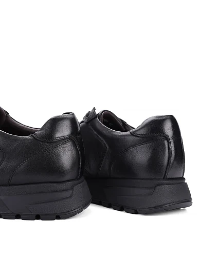 Мужские кроссовки MIRATON кожаные черные - фото 5 - Miraton