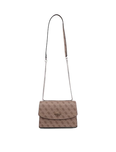 Сумка кросс-боди Guess из экокожи бежевая - фото 6 - Miraton