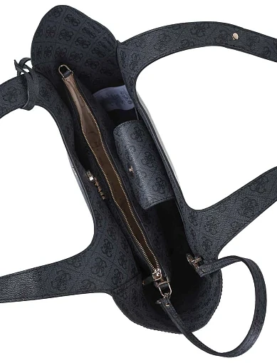 Женская сумка 2 в 1 из экокожи серая - фото 5 - Miraton