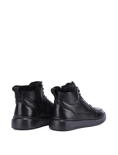 Чоловічі черевики шкіряні чорні (06628X-014-A08/U31M) - фото 4 - Miraton