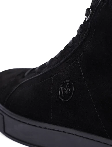 Чоловічі черевики замшеві чорні (813X-05-X12M) - фото 5 - Miraton