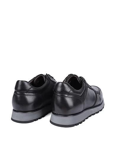 Мужские кроссовки MIRATON кожаные черные - фото 4 - Miraton