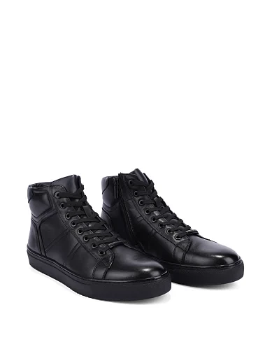 Чоловічі черевики шкіряні чорні (8587X-06-D01/D02M) - фото 3 - Miraton