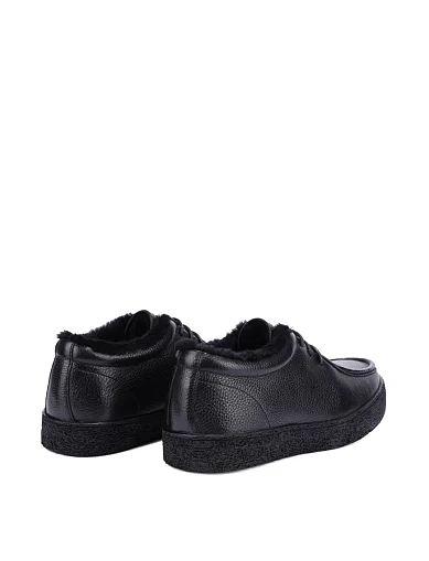 Мужские туфли кожаные черные - фото 4 - Miraton