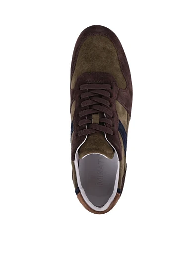 Чоловічі кеди MIRATON замшеві зелені (M018A-610-X61/MU23/X35/M235) - фото 2 - Miraton