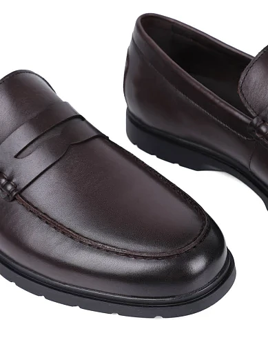 Чоловічі туфлі Miguel Miratez шкіряні коричневі (M020A1-80-AB1) - фото 5 - Miraton