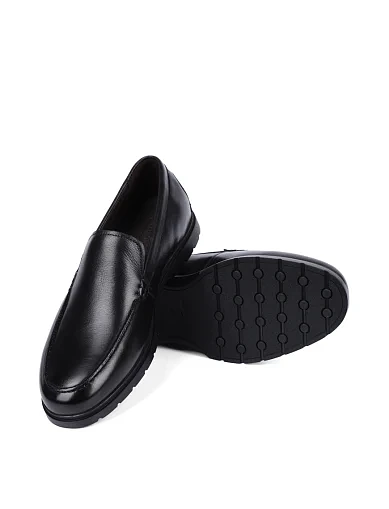 Мужские слиперы Miguel Miratez кожаные черные - фото 2 - Miraton