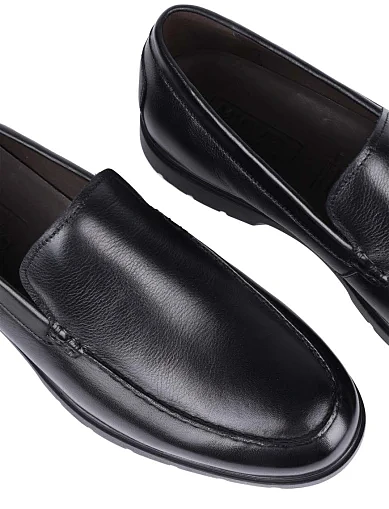 Мужские слиперы Miguel Miratez кожаные черные - фото 5 - Miraton