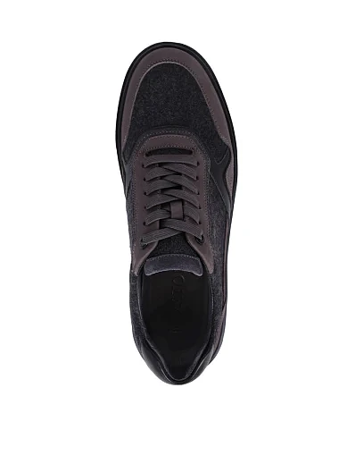 Мужские кеды MIRATON замшевые серые - фото 2 - Miraton