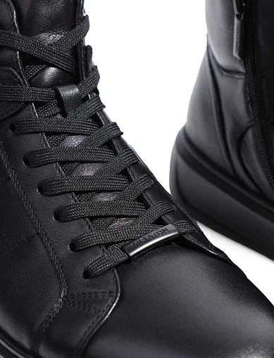 Чоловічі черевики MIRATON шкіряні чорні (M06628X-015-A08/S42R) - фото 5 - Miraton