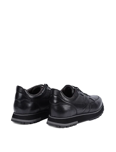 Мужские кроссовки MIRATON кожаные черные - фото 4 - Miraton