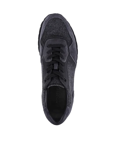 Мужские кроссовки MIRATON замшевые серые - фото 2 - Miraton