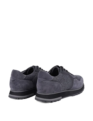 Мужские кроссовки MIRATON замшевые серые - фото 4 - Miraton