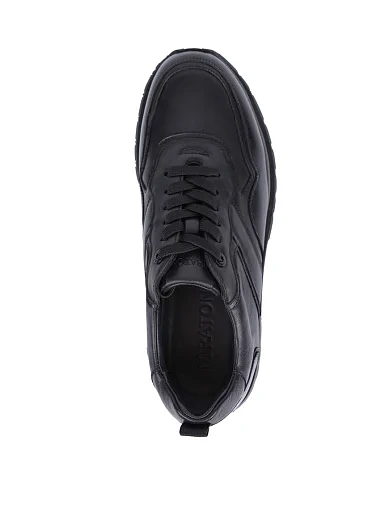 Мужские кроссовки MIRATON кожаные черные - фото 2 - Miraton