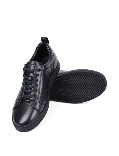 Мужские кеды MIRATON кожаные синие - фото 5 - Miraton