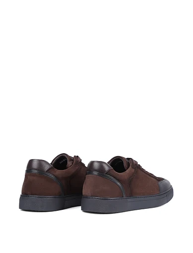 Чоловічі кеди MIRATON з нубуку коричневі (M56A-20-M232/S42/G14) - фото 4 - Miraton