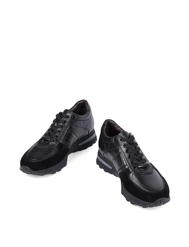 Чоловічі кросівки MIRATON шкіряні чорні (MU097A-013-X12/T10) - фото 5 - Miraton