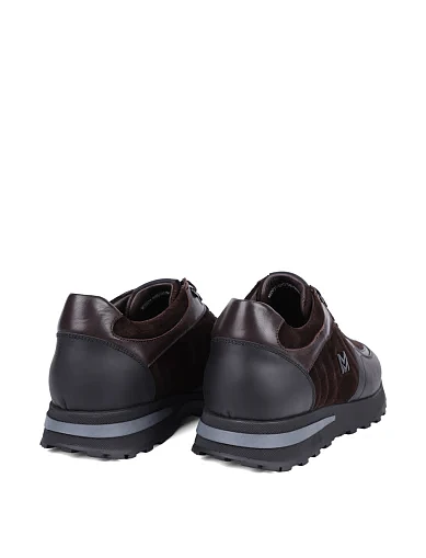 Мужские кроссовки MIRATON кожаные коричневые - фото 4 - Miraton