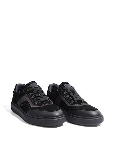 Чоловічі кеди MIRATON замшеві чорні (MU115A1-03-X12/S42/NR2MZ) - фото 3 - Miraton