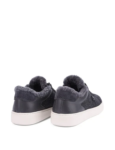 Мужские кеды MIRATON замшевые серые - фото 4 - Miraton