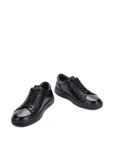 Чоловічі кеди MIRATON шкіряні чорні (MU189A-202-T100) - фото 2 - Miraton