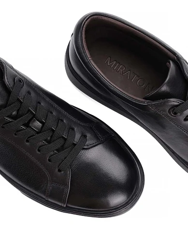 Чоловічі кеди MIRATON шкіряні чорні (MU189A-202-T100) - фото 5 - Miraton
