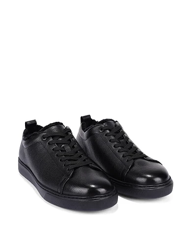 Чоловічі кеди шкіряні чорні (MU189A-29-G11M) - фото 3 - Miraton