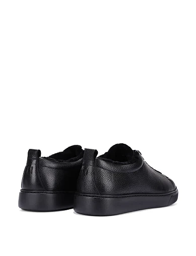 Чоловічі кеди шкіряні чорні (MU189A-29-G11M) - фото 4 - Miraton