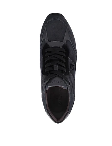 Мужские кроссовки MIRATON замшевые серые - фото 2 - Miraton