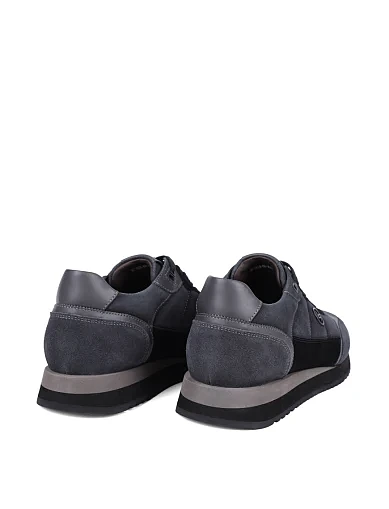 Мужские кроссовки MIRATON замшевые серые - фото 4 - Miraton