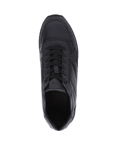 Мужские кроссовки MIRATON кожаные черные - фото 2 - Miraton