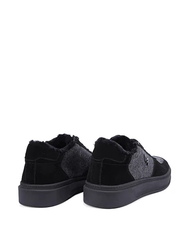 Чоловічі кеди MIRATON замшеві чорні (MU330A-09-U58/X12M) - фото 4 - Miraton