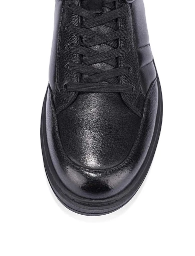 Мужские ботинки MIRATON кожаные черные - фото 5 - Miraton