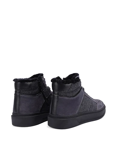 Чоловічі черевики замшеві сірі (MU330X-03-U58M) - фото 4 - Miraton