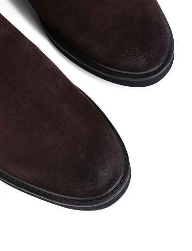 Чоловічі черевики челсі замшеві коричневі (MU339X-63-MU36R) - фото 5 - Miraton