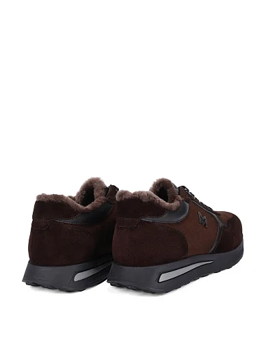 Чоловічі кросівки замшеві коричневі (342A-07MU-U65/MU35M) - фото 4 - Miraton