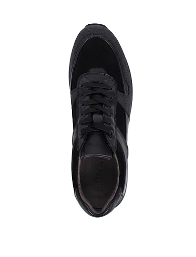 Мужские кроссовки MIRATON кожаные черные - фото 3 - Miraton