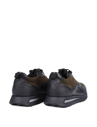 Чоловічі кросівки MIRATON шкіряні чорні (MU342A-09-D01) - фото 4 - Miraton