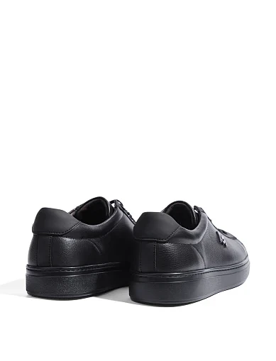 Мужские кеды MIRATON кожаные черные - фото 3 - Miraton