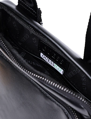 Мужская сумка мессенджер Guess из экокожи черная - фото 6 - Miraton