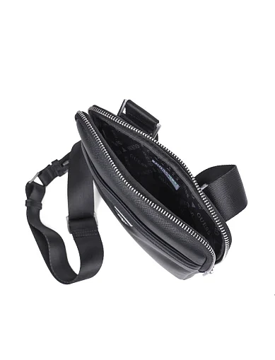 Мужская сумка мессенджер Guess из экокожи черная - фото 5 - Miraton