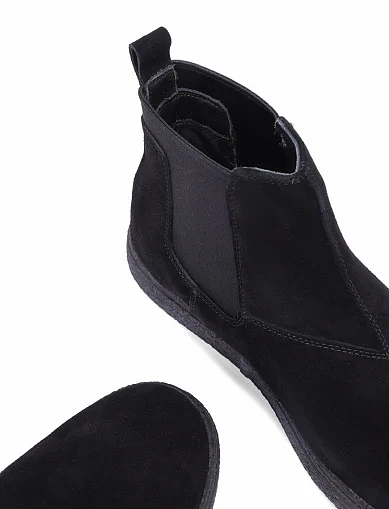 Чоловічі черевики челсі Miguel Miratez замшеві чорні (2355DH-901-187R) - фото 2 - Miraton