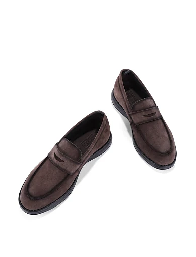 Чоловічі туфлі лофери Miguel Miratez замшеві сірі (2428D-911-372) - фото 2 - Miraton