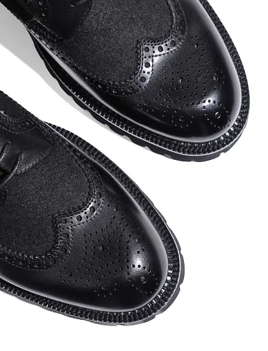 Мужские туфли Miguel Miratez кожаные черные - фото 2 - Miraton