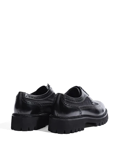 Мужские туфли Miguel Miratez кожаные черные - фото 4 - Miraton