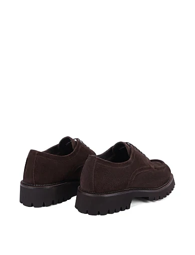 Чоловічі туфлі замшеві коричневі (2457D-96-334M) - фото 4 - Miraton