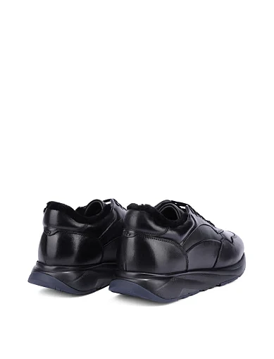 Мужские кроссовки кожаные черные - фото 4 - Miraton